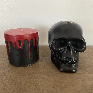 Halloween Bleeding Candles Skull and Pillar World Market